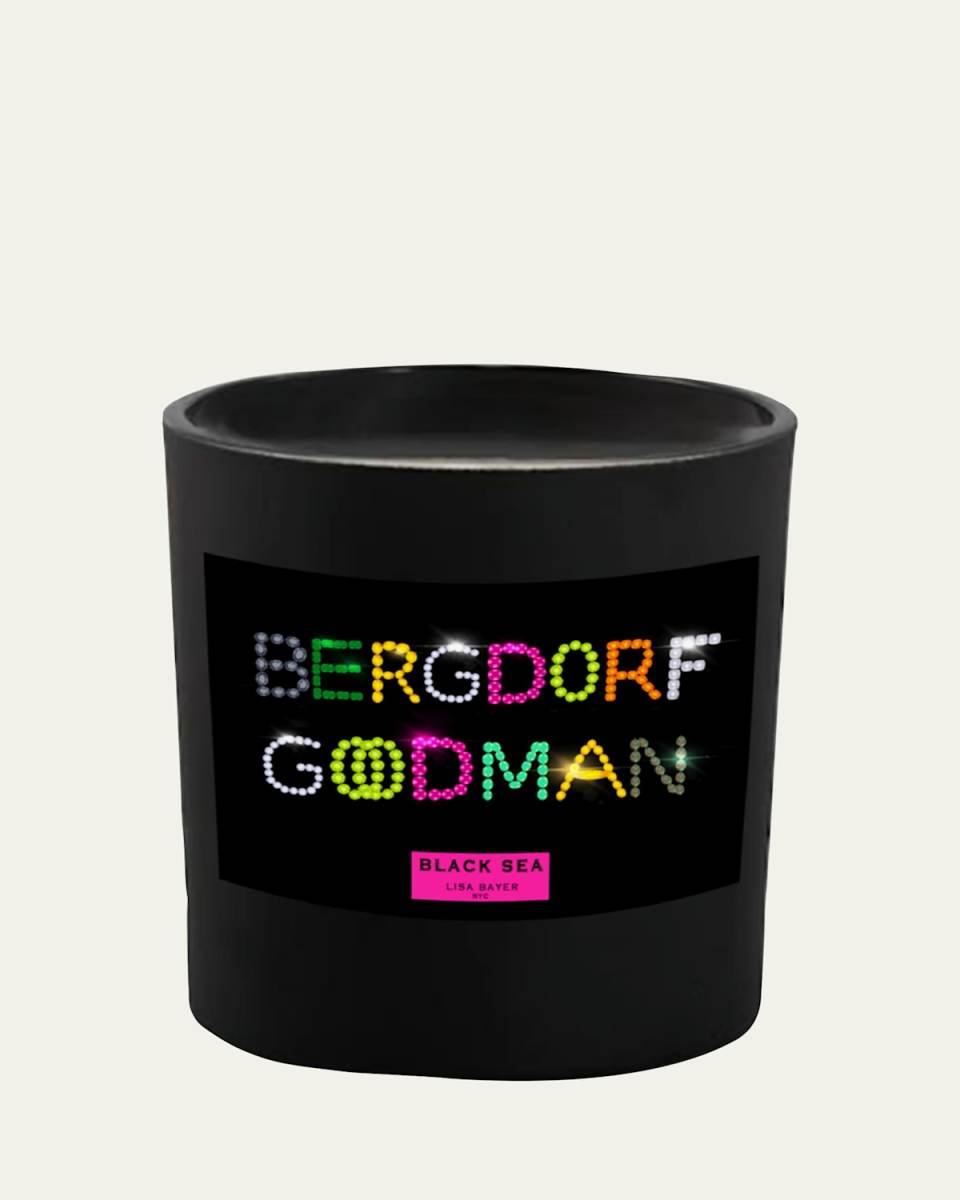 12 Oz. Bergdorf Goodman Scented Candle in Black Vessel, Black Sea Scent